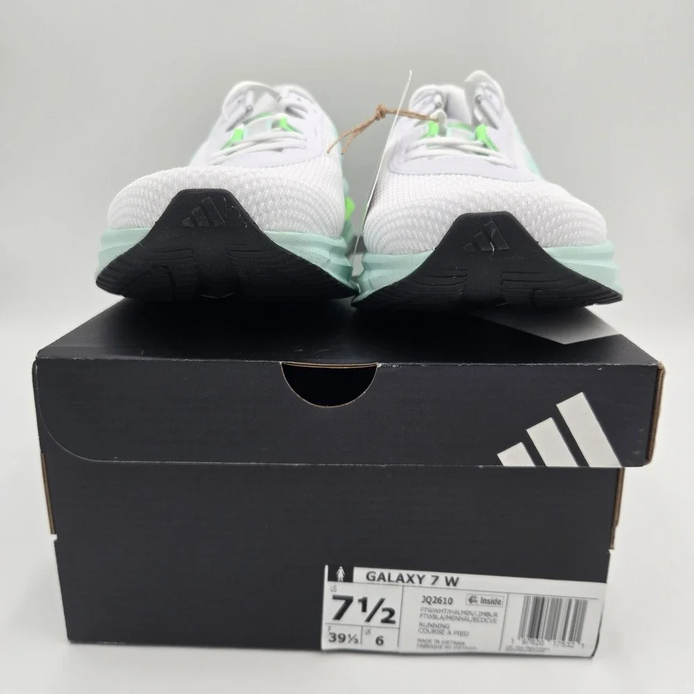 Adidas Galaxy 7 W Womens Running Shoes White Mint Green JQ2610 Size 7.5 NEW